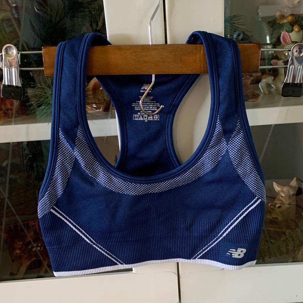 New Balance Women's Blue Sports Bra sz S euc